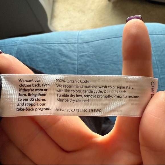 Eileen Fisher Organic Cotton Drawstring Waist Dress Size Large Petite - Picture 8 of 11